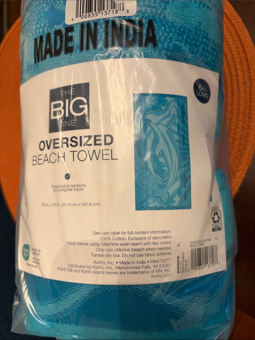 The Big One Oversized Beach Towel in Blue